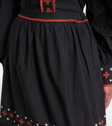 Falda larga de algodón bordada | Farm Rio