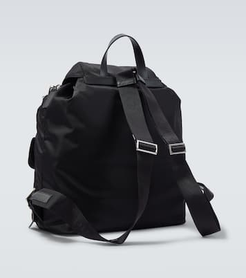 Re-Nylon leather-trimmed backpack | Prada