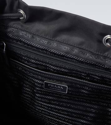 Re-Nylon leather-trimmed backpack | Prada