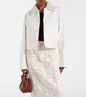 Sequined cotton drill jacket | Plan C