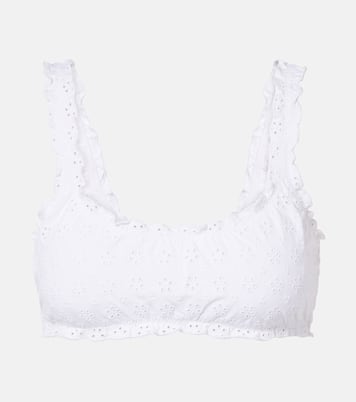 Broderie anglaise ruffled bikini top | Polo Ralph Lauren