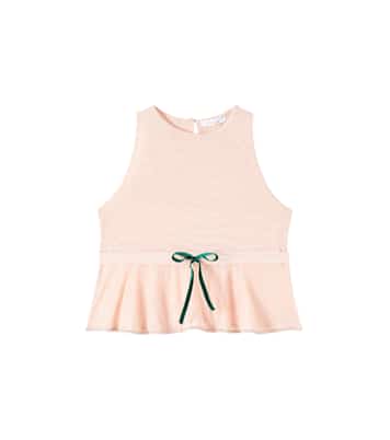 Bow-detail tulle top | Oséree Kids