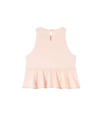 Bow-detail tulle top | Oséree Kids