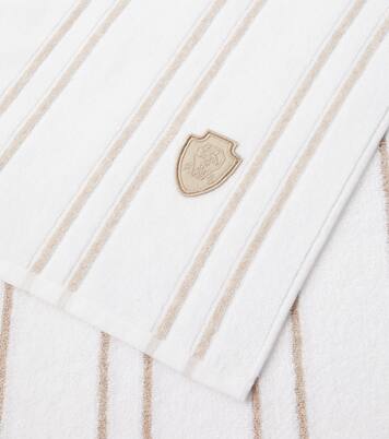 Striped cotton terry beach towel | Brunello Cucinelli