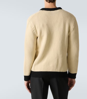 Cardigan brodé en laine vierge | Valentino