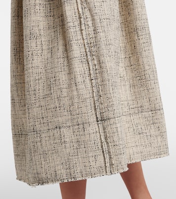 Cotton-blend tweed midi skirt | Erdem