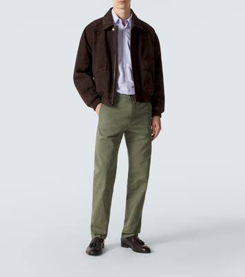Cotton and linen slim pants | Slowear