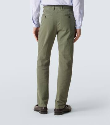 Cotton and linen slim pants | Slowear
