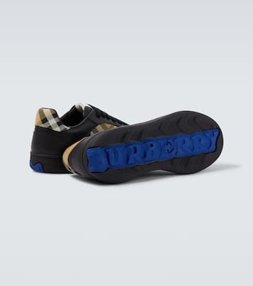 Terrace Burberry Check leather sneakers | Burberry