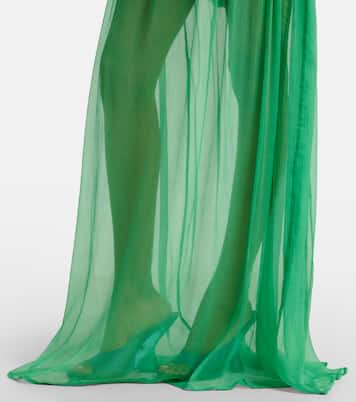 Ruffled silk muslin maxi skirt | Dries Van Noten