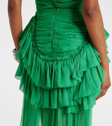 Ruffled silk muslin maxi skirt | Dries Van Noten