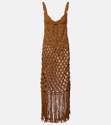 Crochet cotton maxi dress | Balmain
