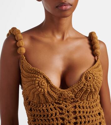 Crochet cotton maxi dress | Balmain