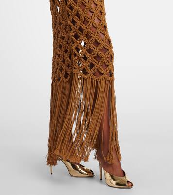 Crochet cotton maxi dress | Balmain