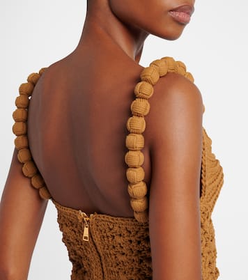 Crochet cotton maxi dress | Balmain