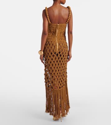 Crochet cotton maxi dress | Balmain