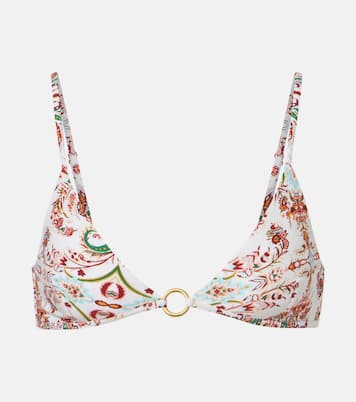 Greece printed triangle bikini top | Melissa Odabash