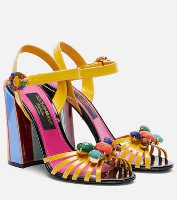 Keira embellished leather sandals | Dolce&Gabbana