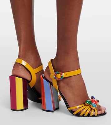 Keira embellished leather sandals | Dolce&Gabbana