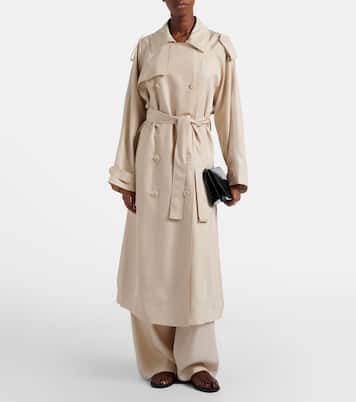 Veyron ovesized twill trench coat | The Frankie Shop