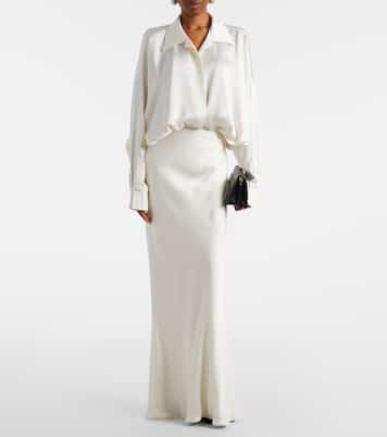 Satin maxi skirt | Norma Kamali