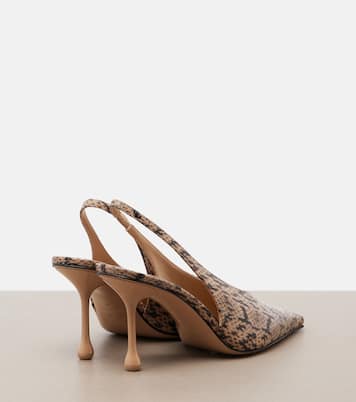 Isa snake-effect leather slingback pumps | Jimmy Choo