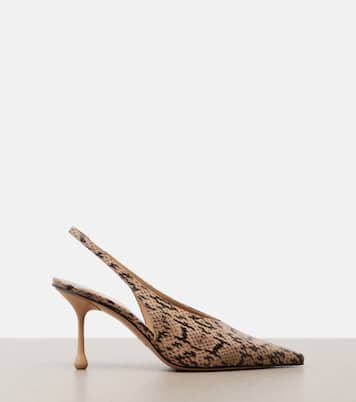 Isa snake-effect leather slingback pumps | Jimmy Choo