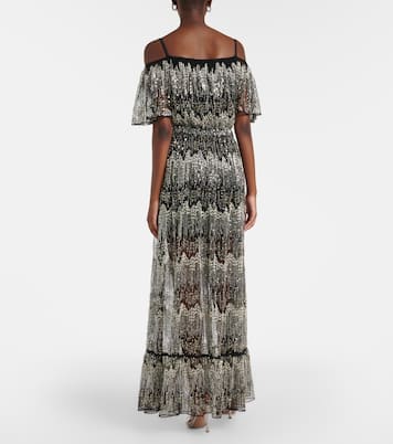 Embellished off-shoulder gown | Rabanne