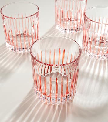 Set of 4 striped crystal tumblers | Les-Ottomans