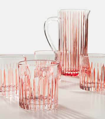 Set of 4 striped crystal tumblers | Les-Ottomans