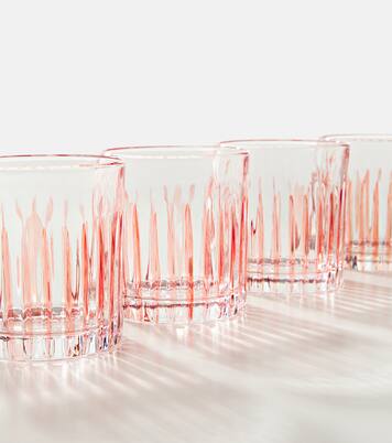 Set of 4 striped crystal tumblers | Les-Ottomans