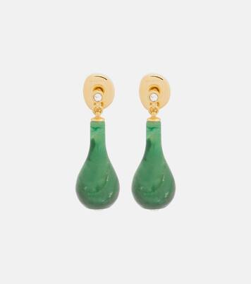 Jade 24kt gold-plated drop earrings | Toteme