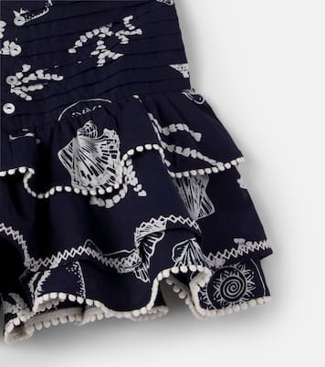 Printed ruffled cotton skirt | Poupette St Barth Kids