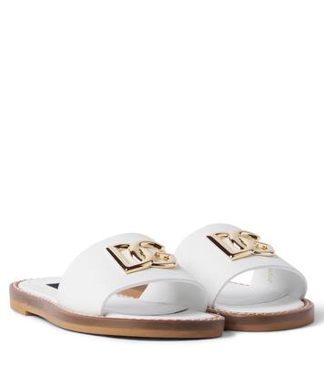 DG leather slides | Dolce&Gabbana Kids