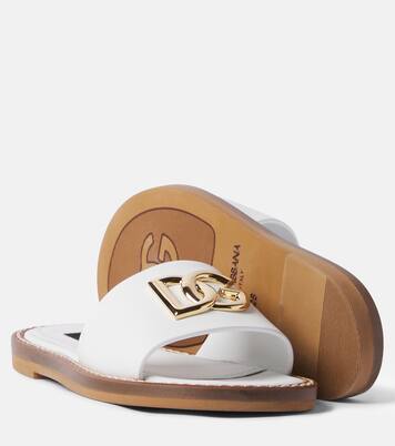 DG leather slides | Dolce&Gabbana Kids