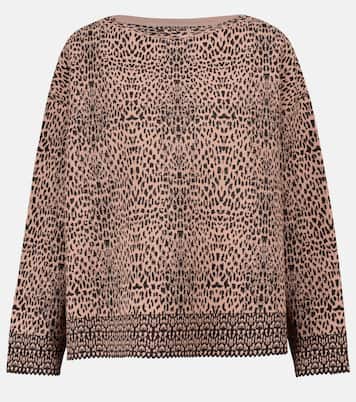 Pull en jacquard à motif léopard | Alaïa