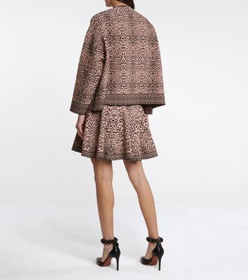 Pull en jacquard à motif léopard | Alaïa