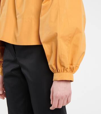 브이넥 코튼 블라우스 | Jil Sander