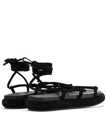 صندل من الجلد السويدي Alba | Khaite