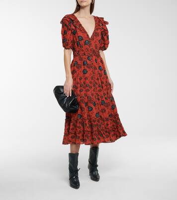 Robe midi Irvette en coton mélangé | Ulla Johnson