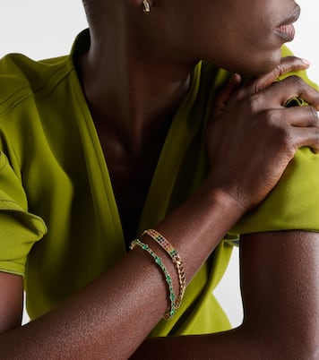 ID Bar 14kt gold chain bracelet with diamonds | Sydney Evan