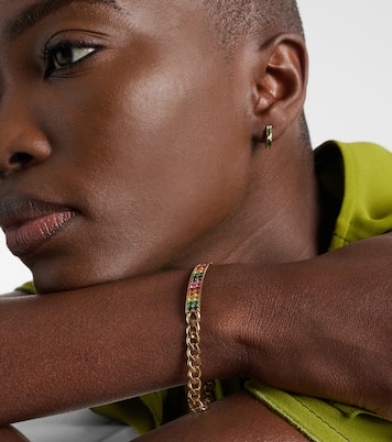 ID Bar 14kt gold chain bracelet with diamonds | Sydney Evan