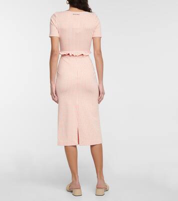 Jupe crayon à carreaux vichy | Miu Miu