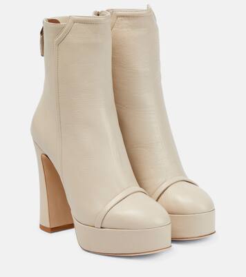Alexa platform leather ankle boots | Malone Souliers