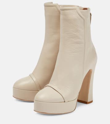 Alexa platform leather ankle boots | Malone Souliers