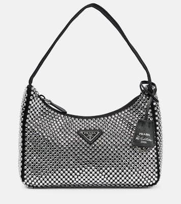 Borsa in raso con cristalli | Prada