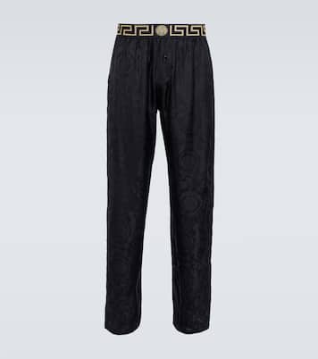 Barocco silk twill pajama bottoms | Versace