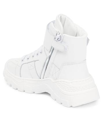 Logo leather sneakers | Balmain Kids