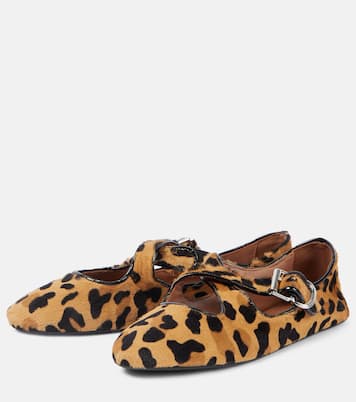 Leopard-print ballet flats | Alaïa
