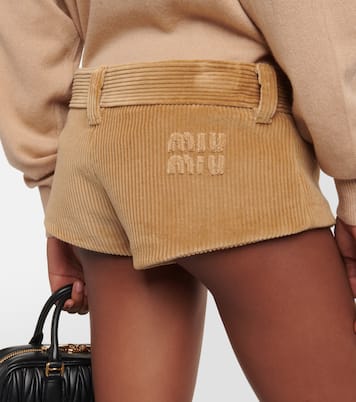 Low-Rise Shorts aus Baumwoll-Cord | Miu Miu